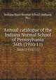 Annual catalogue of the Indiana Normal School of Pennsylvania. 36th (1910/11), Indiana State Normal School (Indiana, Pa.) 