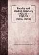 Faculty and student directory. 1925/26 - 1927/28, University of Illinois (Urbana-Champaign campus) 