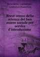 Breve cenno della scienza del ben essere sociale per servire d