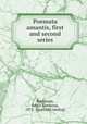 Poemata amantis, first and second series, Edgar Simmons Buchanan 