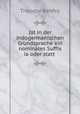 Ist in der indogermanischen Grundsprache ein nominales Suffix ia oder statt ., Theodor Benfey 