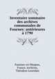 Inventaire sommaire des archives communales de Fournes: anterieures a 1790, 