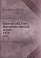 Chesterfield, New Hampshire annual reports. 1934, Chesterfield (N.H. : Town) 