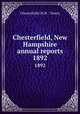 Chesterfield, New Hampshire annual reports. 1892, Chesterfield (N.H. : Town) 