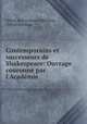 Contemporains et successeurs de Shakespeare: Ouvrage couronne par l