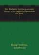 Das Bchlein gleichstimmender Wrter: Aber ungleichs Verstandes des Hans .. 1, Hans Fabritius, John Meier 