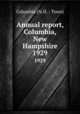 Annual report, Columbia, New Hampshire. 1929, Columbia (N.H. : Town) 
