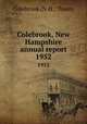 Colebrook, New Hampshire annual report. 1952, Colebrook (N.H. : Town) 