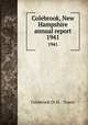 Colebrook, New Hampshire annual report. 1941, Colebrook (N.H. : Town) 