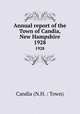 Annual report of the Town of Candia, New Hampshire. 1928, Candia (N.H. : Town) 