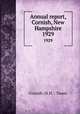 Annual report, Cornish, New Hampshire. 1929, Cornish (N.H. : Town) 