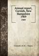 Annual report, Cornish, New Hampshire. 1909, Cornish (N.H. : Town) 