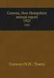 Conway, New Hampshire annual report. 1925, Conway (N.H. : Town) 
