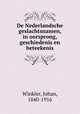 De Nederlandsche geslachtsnamen, in oorsprong, geschiedenis en beteekenis, Winkler, Johan, 1840-1916 