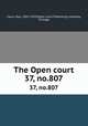The Open court. 37, no.807, Paul Carus 