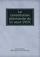 La constitution allemande du 11 aout 1919;, Rene Brunet 