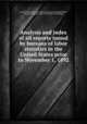 Analysis and index of all reports issued by bureaus of labor statistics in the United States prior to November 1, 1892, United States. Bureau of labor. [from old catalog],Wright, Carroll Davidson, 1840-1909. [from old catalog] 