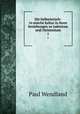 Die hellenistisch-romische kultur in ihren beziehungen zu judentum und christentum. 1, Paul Wendland 