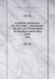 A pocket almanack, for the year . : calculated for the use of the state of Massachusetts-Bay. 1833, American Almanac Collection (Library of Congress) DLC 