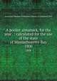 A pocket almanack, for the year . : calculated for the use of the state of Massachusetts-Bay. 1806, American Almanac Collection (Library of Congress) DLC 