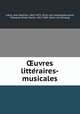 ?uvres litte?raires-musicales, Jean Baptiste Labat 