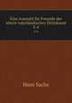 Eine Auswahl fr Freunde der Altern vaterlndischen Dichtkunst. 3-4, Hans Sachs 