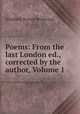 Poems: From the last London ed., corrected by the author, Volume 1, Browning Elizabeth Barrett 