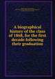 A biographical history of the class of 1868, for the first decade following their graduation, Pennsylvania. State College, Millersville. Class of 1868. [from old catalog],Zeamer, Jeremiah. [from old catalog] 
