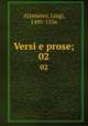 Versi e prose;. 02, Alamanni, Luigi, 1495-1556 
