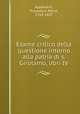 Esame critico della questione intorno alla patria di s. Girolamo, libri IV, Appendini, Francesco Maria, 1769-1837 