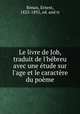Le livre de Job, traduit de l