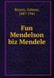 Fun Mendelson biz Mendele, Rejzen, Zalman, 1887-1941 