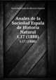 Anales de la Sociedad Espala de Historia Natural. t.17 (1888), Sociedad Espala de Historia Natural 