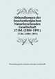 Abhandlungen der Senckenbergischen Naturforschenden Gesellschaft. 17.Bd. (1884-1891), Senckenbergische Naturforschende Gesellschaft 