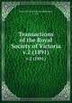 Transactions of the Royal Society of Victoria. v.2 (1891), Royal Society of Victoria (Melbourne, Vic.) 