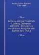 Lebens-Abriss Friedrich Ludwig Zacharias Werners : Beilage zu der dritten Ausgabe der Sohne des Thal