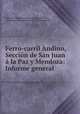 Ferro-carril Andino, Seccion de San Juan a la Paz y Mendoza: Informe general ., Argentina Departamento de Ingenieros Civiles , Argentina , Departamento de ingenieros civiles 
