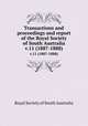 Transactions and proceedings and report of the Royal Society of South Australia. v.11 (1887-1888), Royal Society of South Australia 