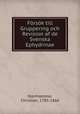 Forsok till Gruppering och Revision af de Svenska Ephydrinae, Stenhammar, Christian, 1783-1866 