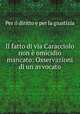 Il fatto di via Caracciolo non e omicidio mancato: Osservazioni di un avvocato, Per il diritto e per la giustizia 