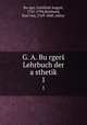 G. A. Bu?rgers? Lehrbuch der a?sthetik, Gottfried August Bu?rger 