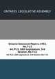 Ontario Sessional Papers, 1932, No.7-12. 64, Pt.3, 18th Legislature, 3rd Session, No.7-12, Ontario. Legislative Assembly 
