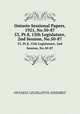 Ontario Sessional Papers, 1921, No.50-87. 53, Pt.8, 15th Legislature, 2nd Session, No.50-87, Ontario. Legislative Assembly 