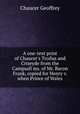 A one-text print of Chaucer