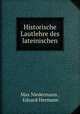 Historische Lautlehre des lateinischen, Max Niedermann , Eduard Hermann 