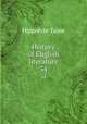 History of English literature. 34, Taine Hippolyte 