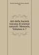 Atti della Societa toscana di scienze naturali: Memorie, Volumes 6-7, Societa toscana di scienze naturali 