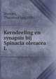 Kerndeeling en synapsis bij Spinacia oleracea L, Stomps, Theodoor Jan, 1885- 