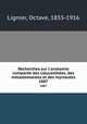 Recherches sur l`anatomie compare des calycanthes, des mlastomaces et des myrtaces. 1887, Lignier, Octave, 1855-1916 