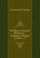 Studies in classical philology .: Preprints, Volume 2, Parts 1-2, University of Chicago 